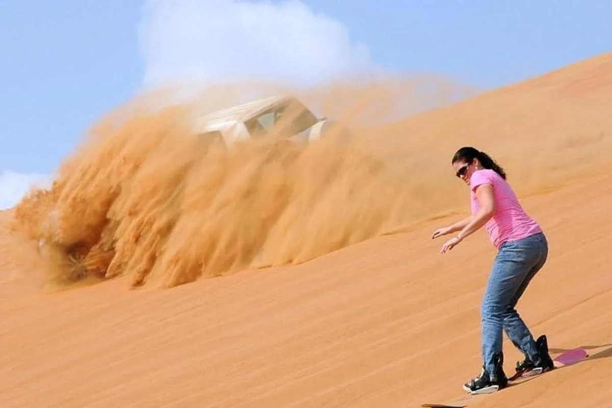 Image 3 of Exciting DXB Morning Desert Safari: Camel Ride & Sandboarding!