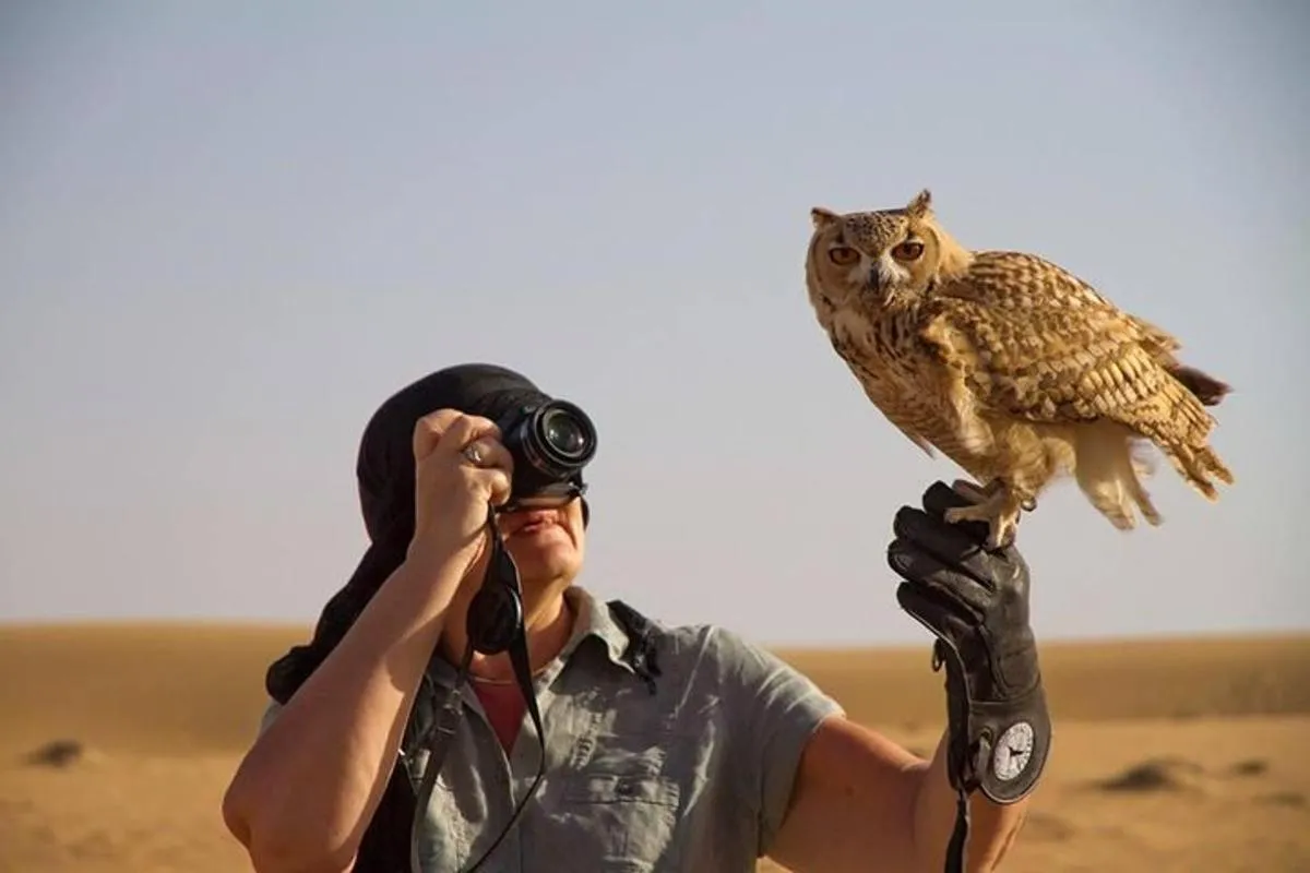 Image 1 of Falcon 1—Private Dubai Falconry Safari
