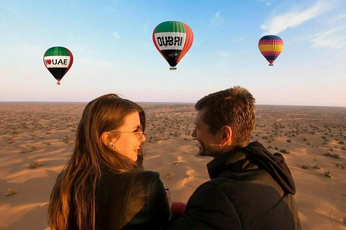Image 0 of Hot Air Balloon Flight in Dubai with Refreshments Including Pickup & Drop off