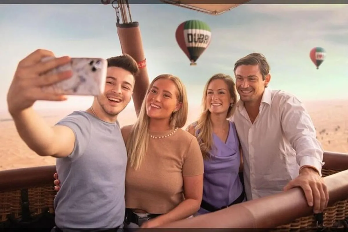 Image 1 of Hot Air Balloon Flight in Dubai with Refreshments Including Pickup & Drop off