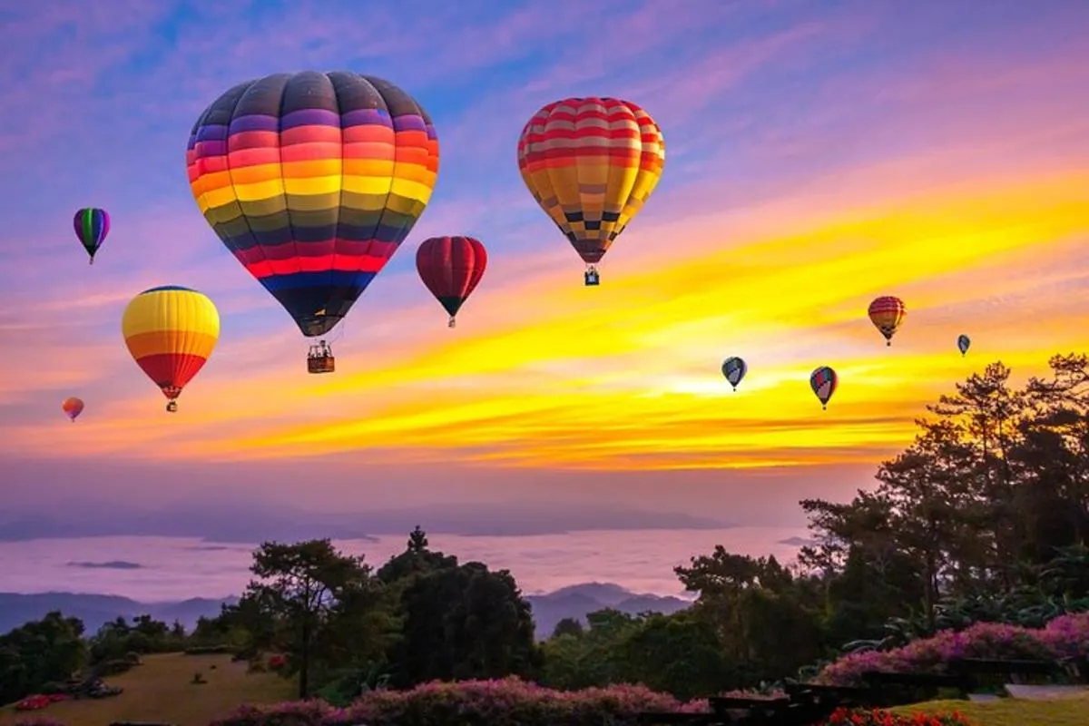 Image 2 of Hot Air Balloon Flight in Dubai with Refreshments Including Pickup & Drop off