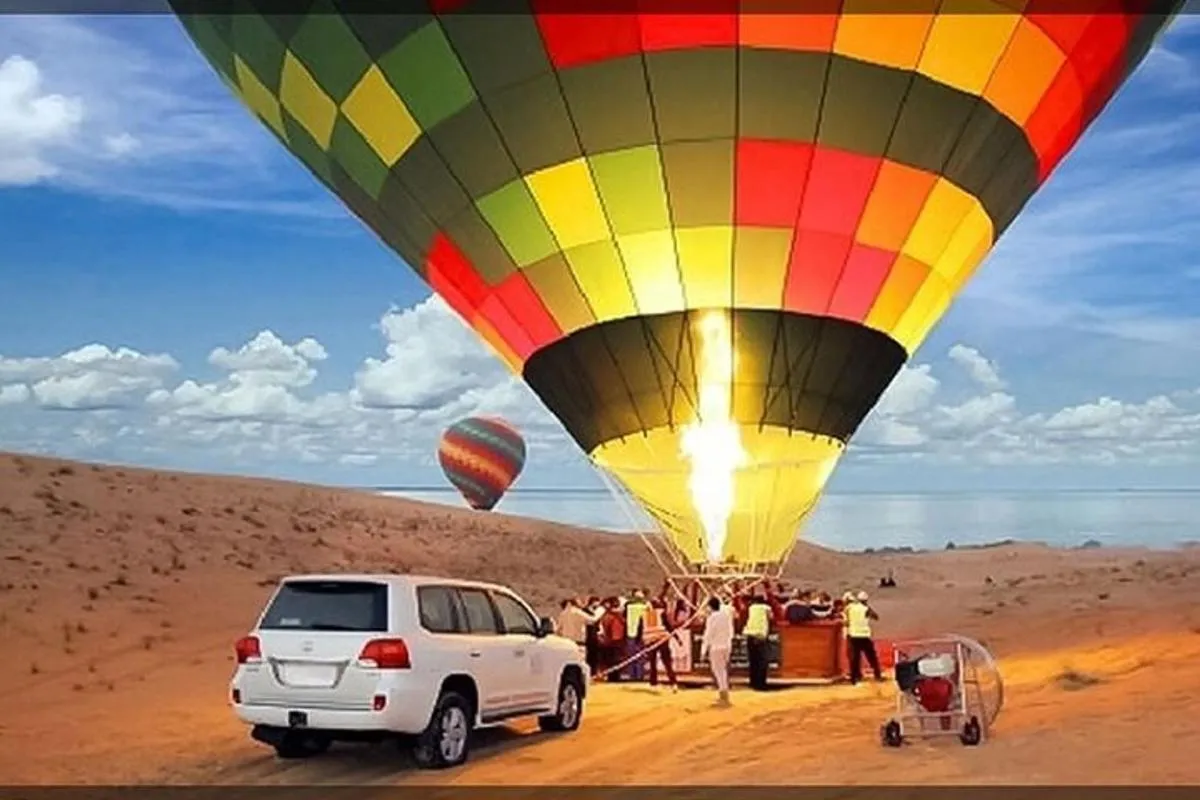 Image 3 of Hot Air Balloon Flight in Dubai with Refreshments Including Pickup & Drop off