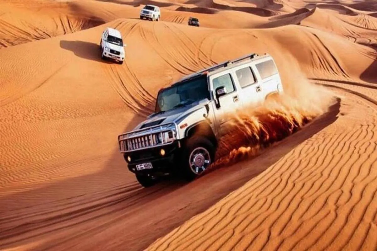 Image 0 of Premium Desert Safari with BBQ Dinner,Belly Dance,Camel Riding & Sand Boarding