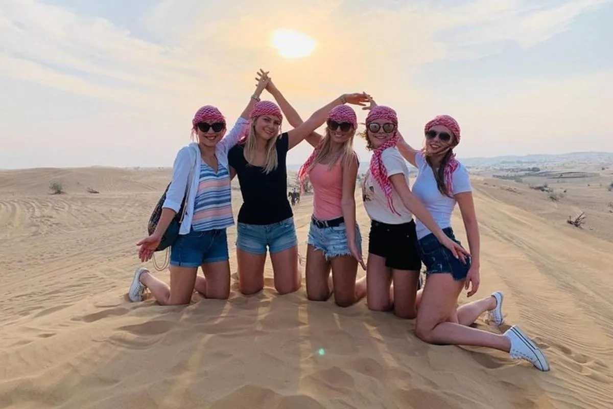 Image 3 of Private Desert Safari With Sand Boarding Quad bike and Camel Ride BBQ Dinner