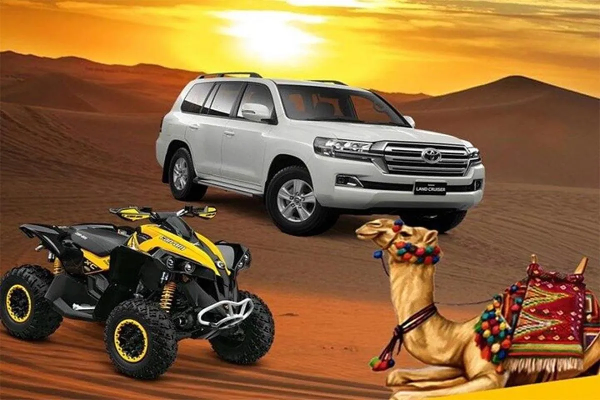 Image 3 of Sunset Desert Safari with BBQ, Camel Ride & Sandboarding