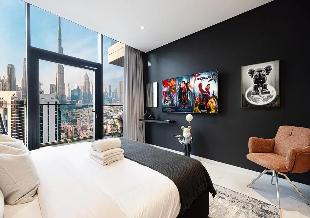 2BR Burj Khalifa view, table game & arcade- 26thFL - 3