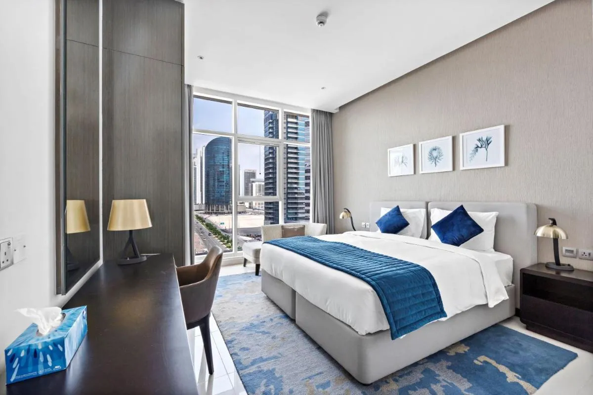 A Living Modern 1BR Apartment with Balcony & Canal View at Prive-517 Business Bay - 2