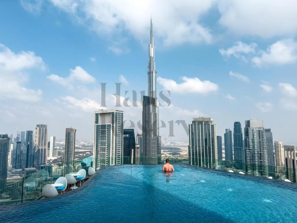HausReserv at Paramount Midtown Hotel – Infinity Pool with Burj Khalifa View – Luxury Apartments