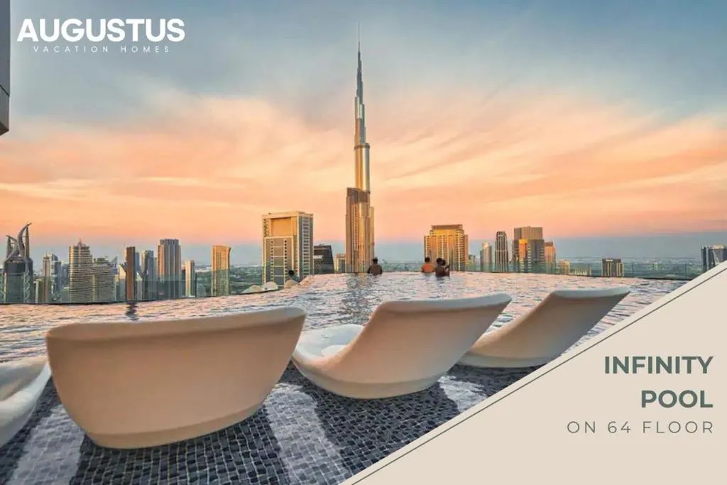 2bd Apartment Paramount Midtown Hotel – 6 guests – Burj views 64th floor infinity pool, King bed