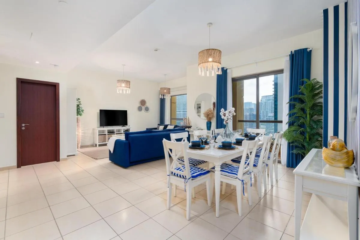7 Beds / JBR / Sea, JBR Beach and Ain Dubai Views / 3 min walk from JBR Beach / Large Groups and Families / Ideal Vacation Location - 2