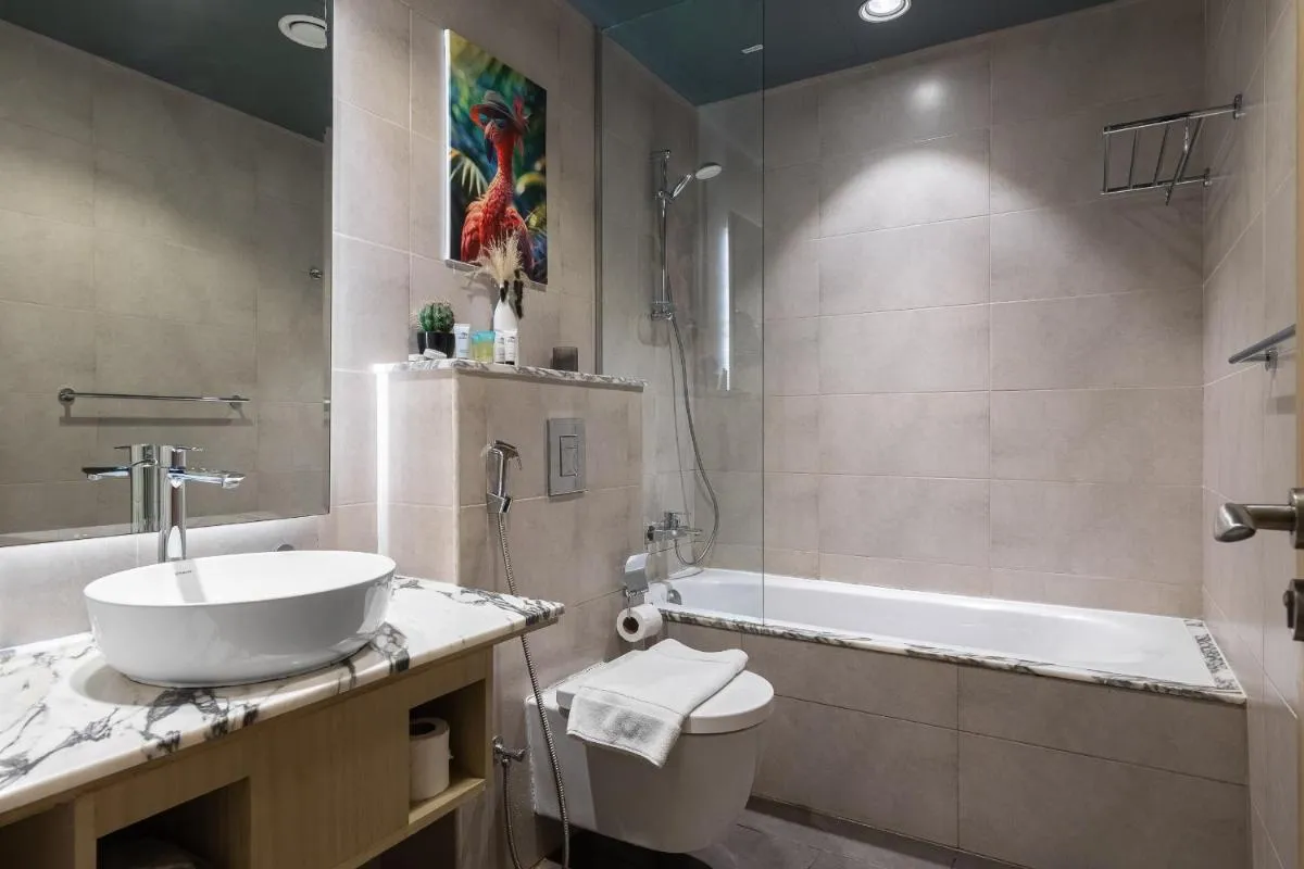 FULL Burj Khalifa view LUX 2Bedroom with Rooftop Pool Central location in Paramount Hotel Midtown - 3