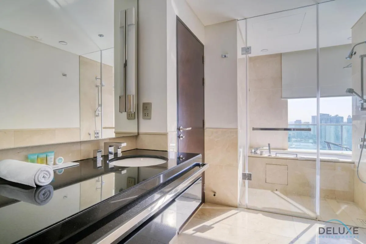 Overlooking Marina Canal Views from Living to Bedroom, The Address Residences, Dubai Marina by Deluxe Holiday Homes - 3