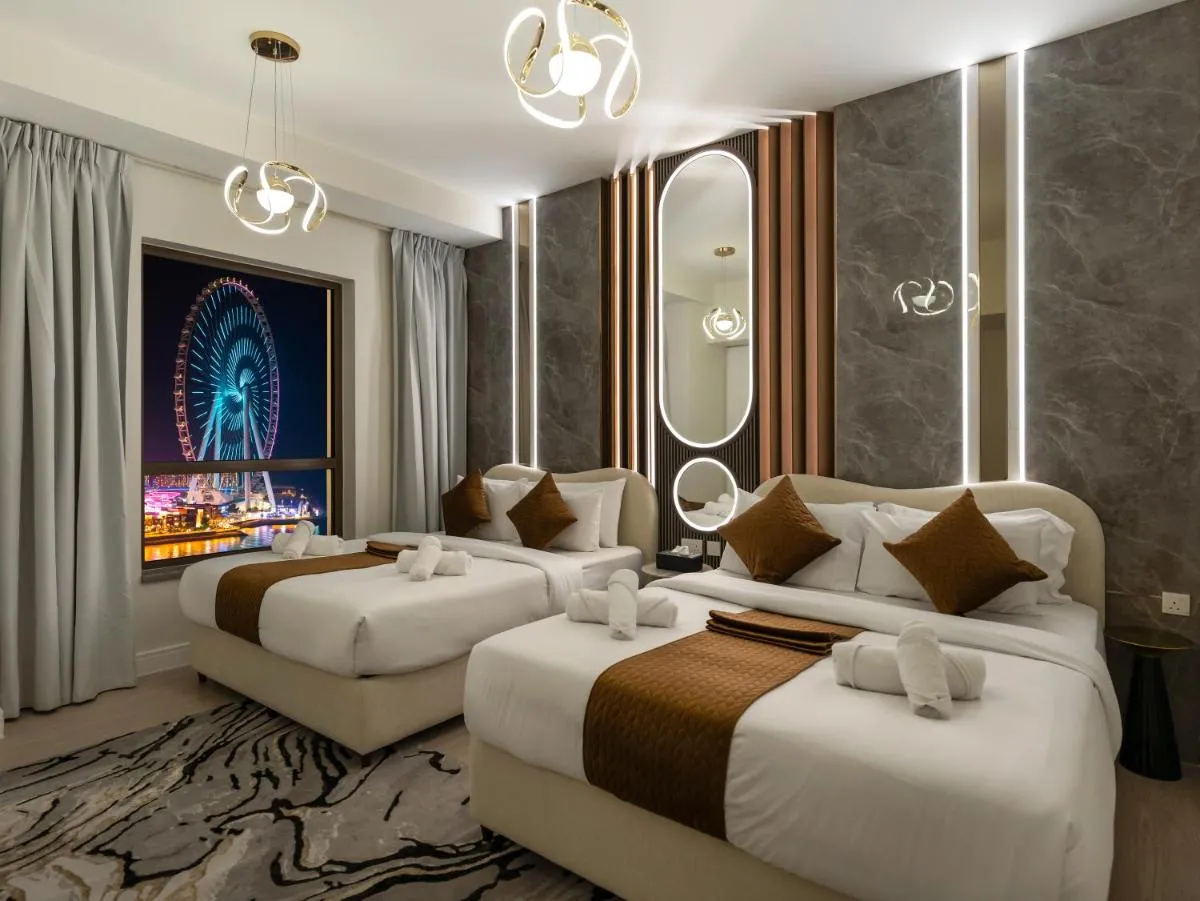 Super LUXURY 2 BHK – Dubai Eye & Palm View – JBR Beach - 3