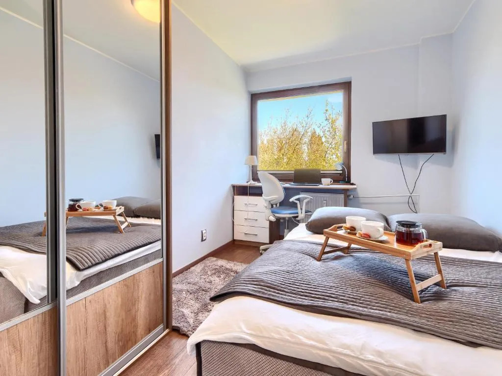 Image of Gdańsk Business Apt – 50m2, Workspace, Balcony – by Rentujemy