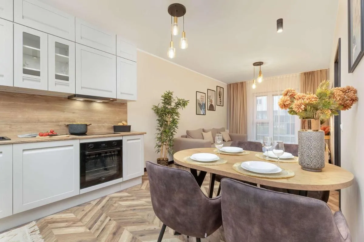 Image 2 of Jasny i Elegancki Apartament Pastelowa z Parkingiem by Noclegi Renters