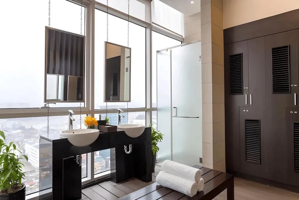 Image of Centered modern Studio apartment with pool & gym