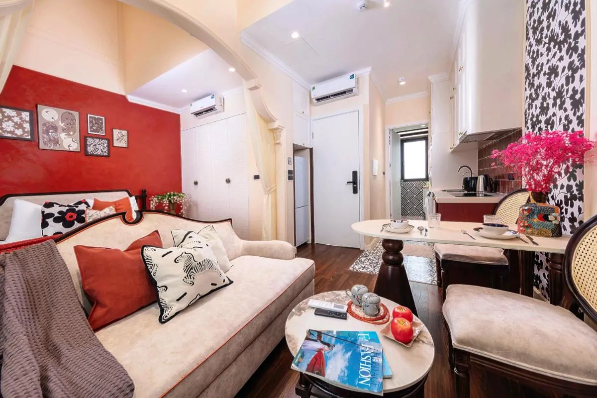 Image 2 of Nice&New Attic 1BR Apartment,closely to Parking ares, Seasalt Ocean, Freshwater Ocean of Hanoi city in Vinhomes Ocean Park