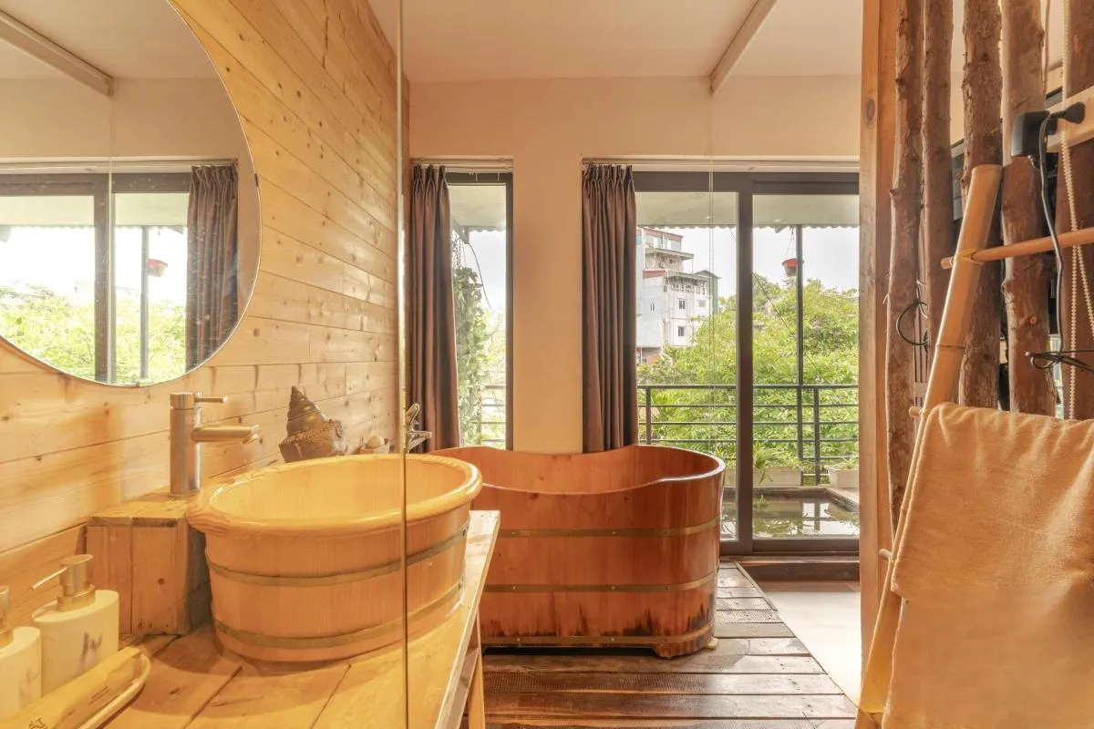Image 2 of PagodaView2-LotusPond-WoodenBathtub