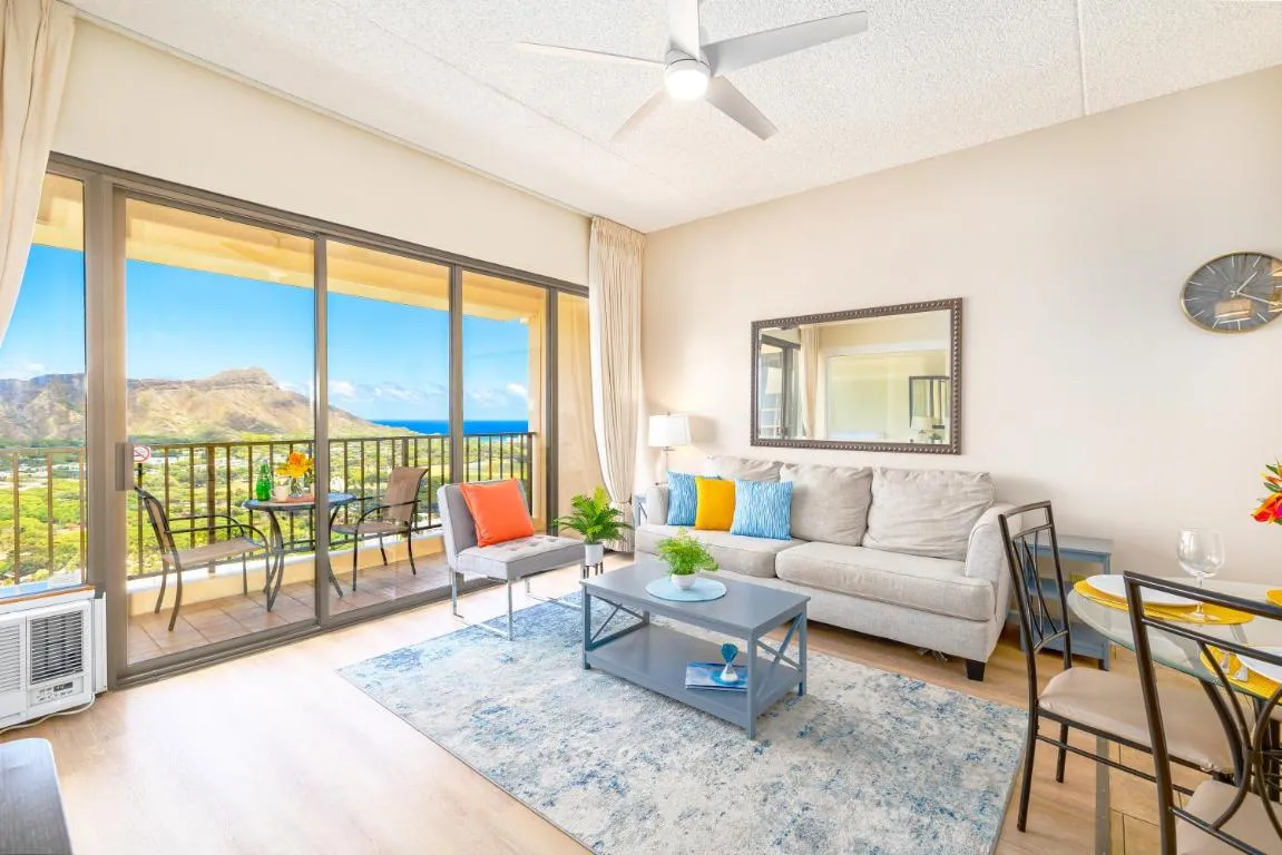 Image of Ocean View Oasis with Free Parking, A Waikiki Gem!