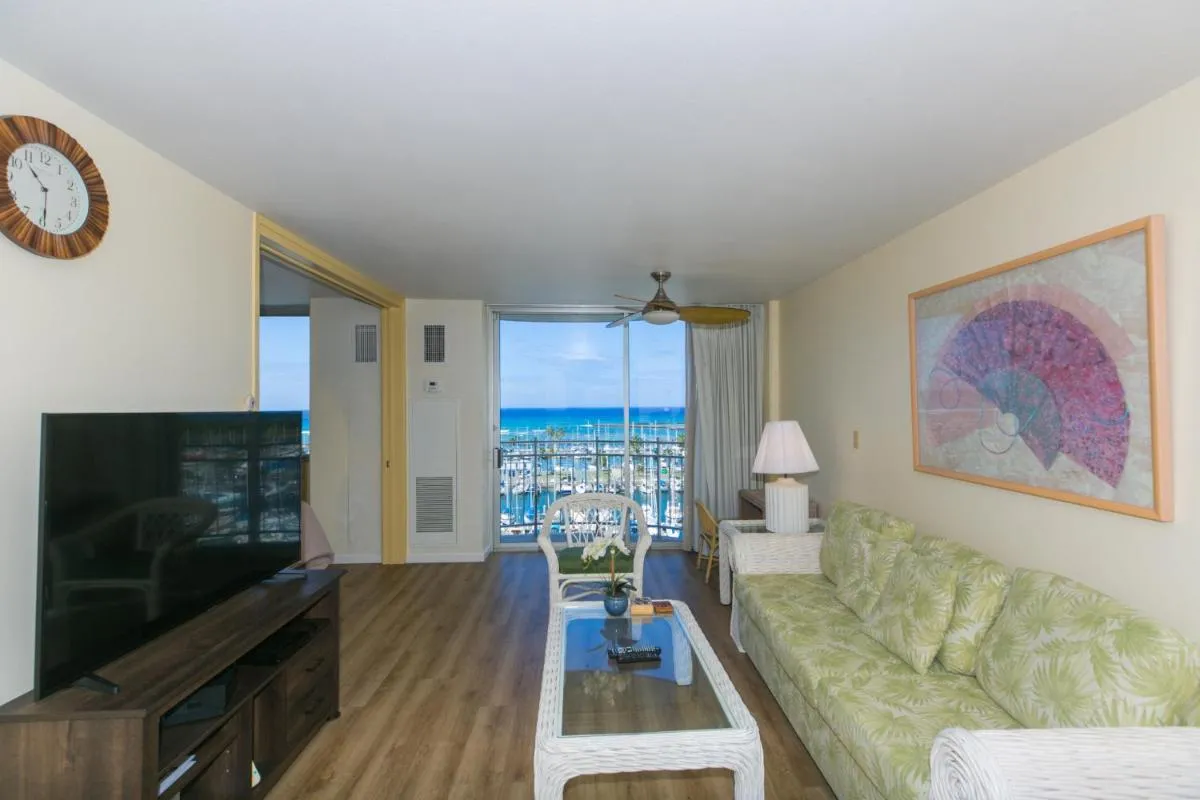 Image 4 of Spacious One Bedroom Harbor View Condos at Ilikai Marina With Private Balcony