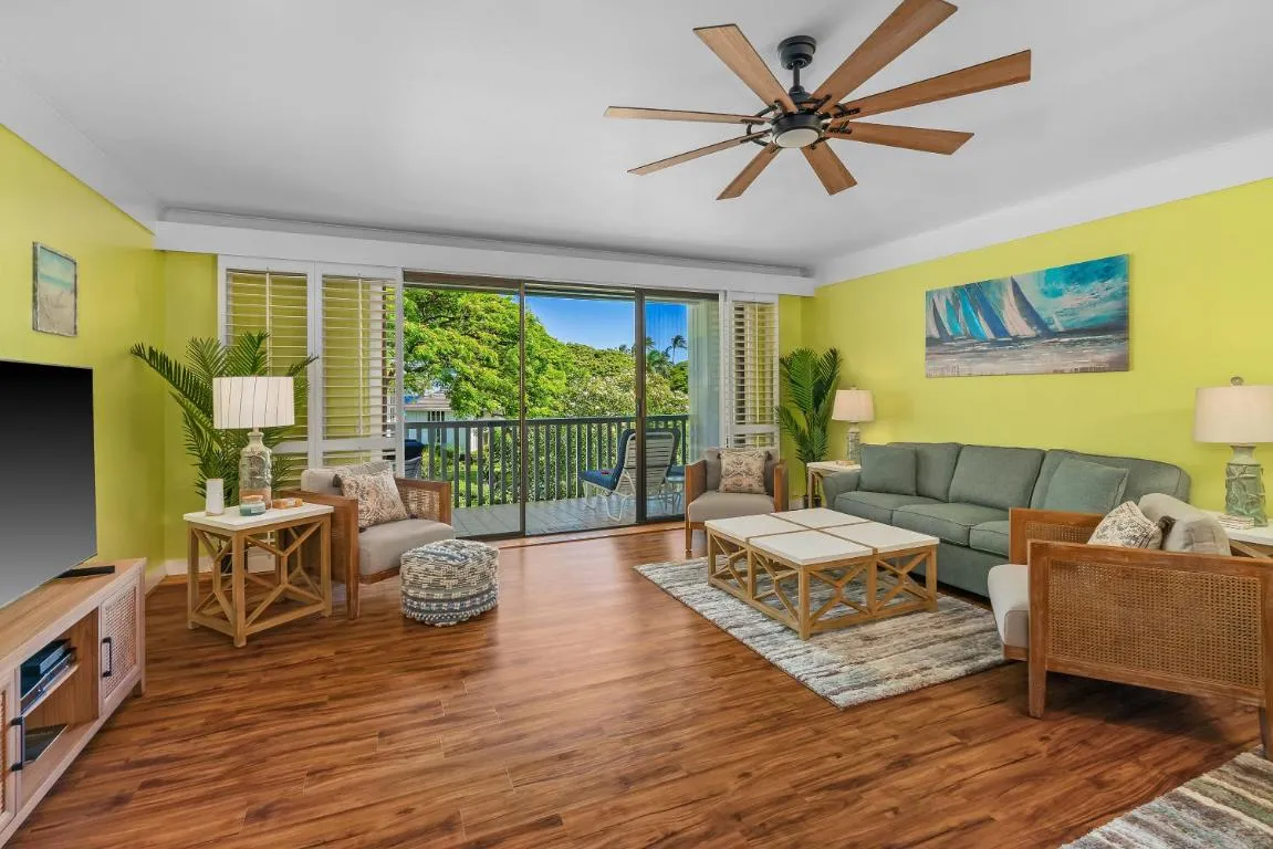 Image of Step to beach New Quiet Kiahuna Plantation Remodeled 2 bedroom condo with AC