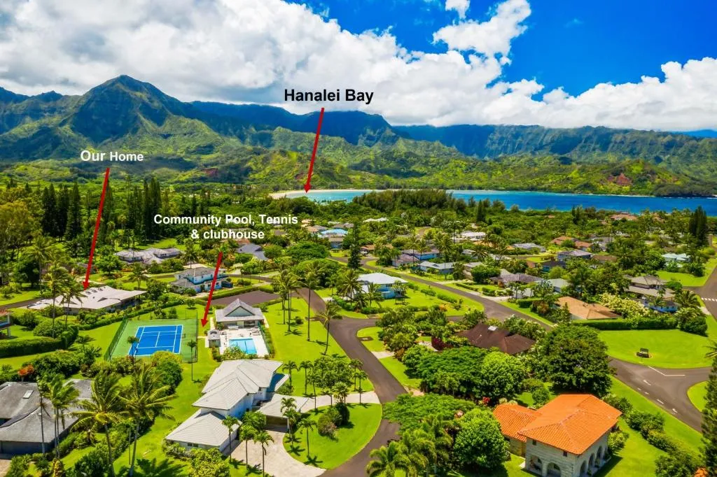 Image of 4Br 2Ba Newly Furnished Princeville Home, AC, Pool, Tennis