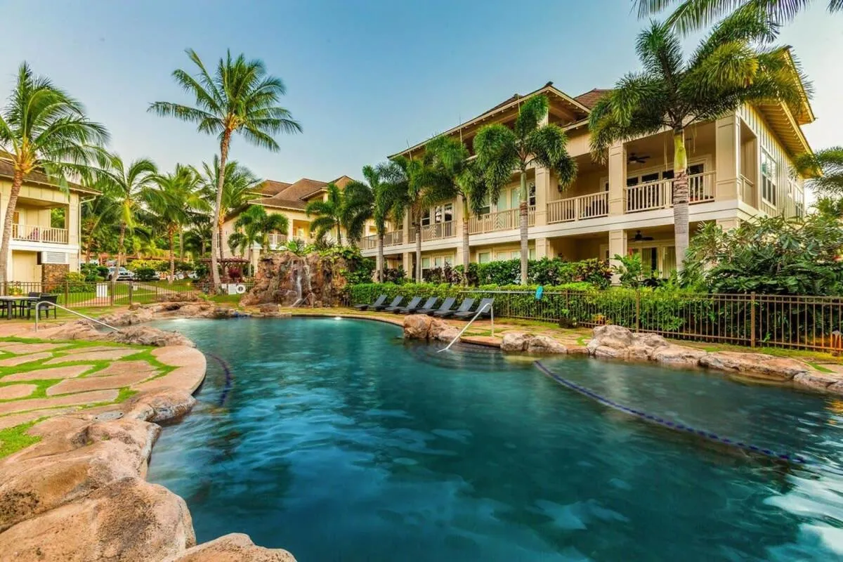 Image 1 of Ground Floor Poolside Villa Short Walk From Top Beach in Kauai With Great Pool