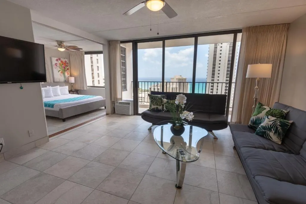 Image of Newly Remodeled Corner Unit at the Waikiki Banyan with Diamond Head Views condo