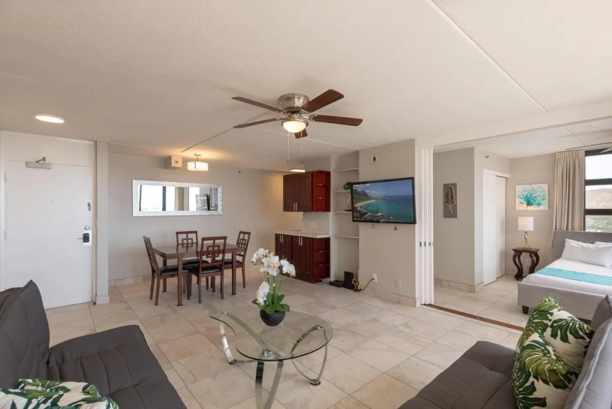 Image 1 of Newly Remodeled Corner Unit at the Waikiki Banyan with Diamond Head Views condo