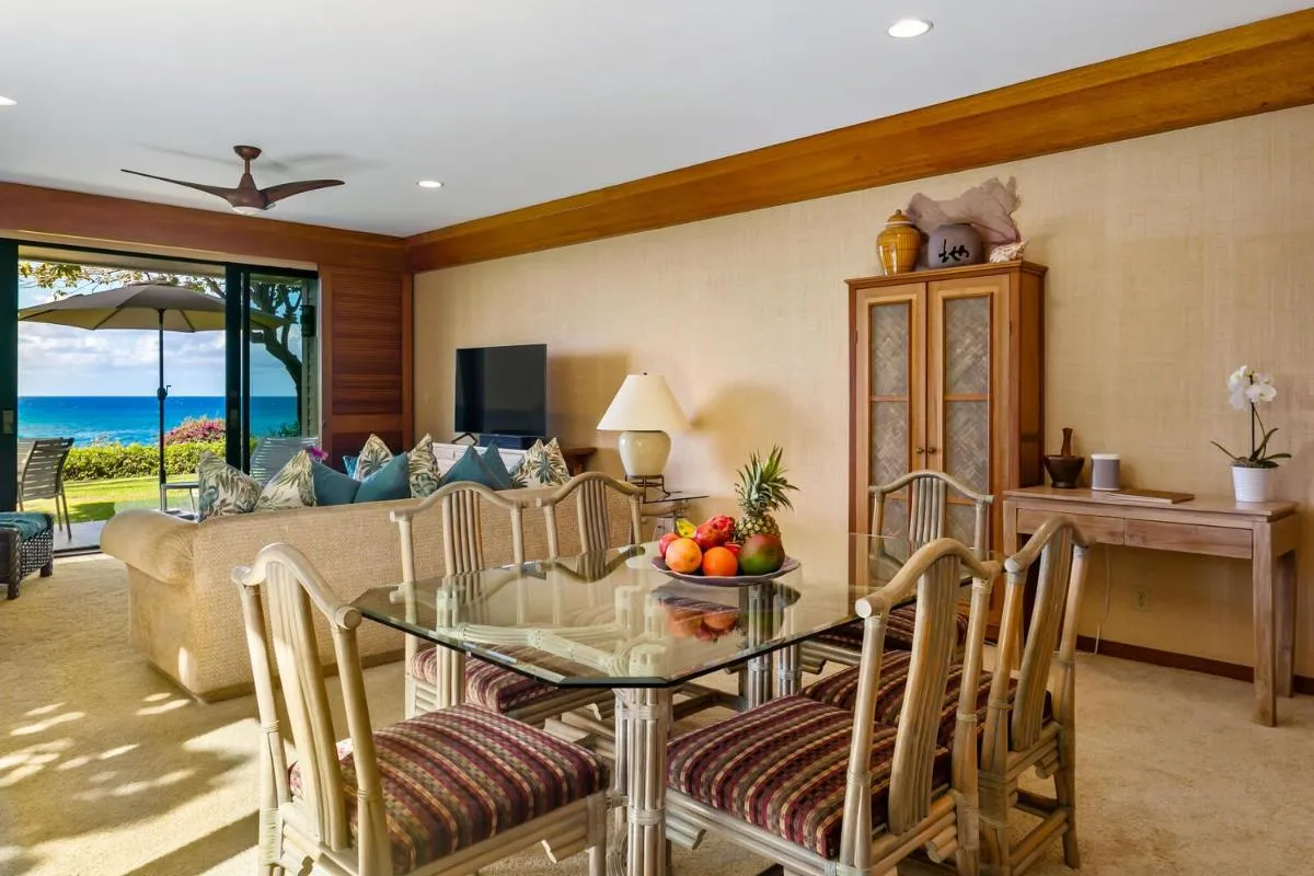 Image 5 of Oceanfront Breezy Corner Unit w Air Conditioning- Alekona Kauai
