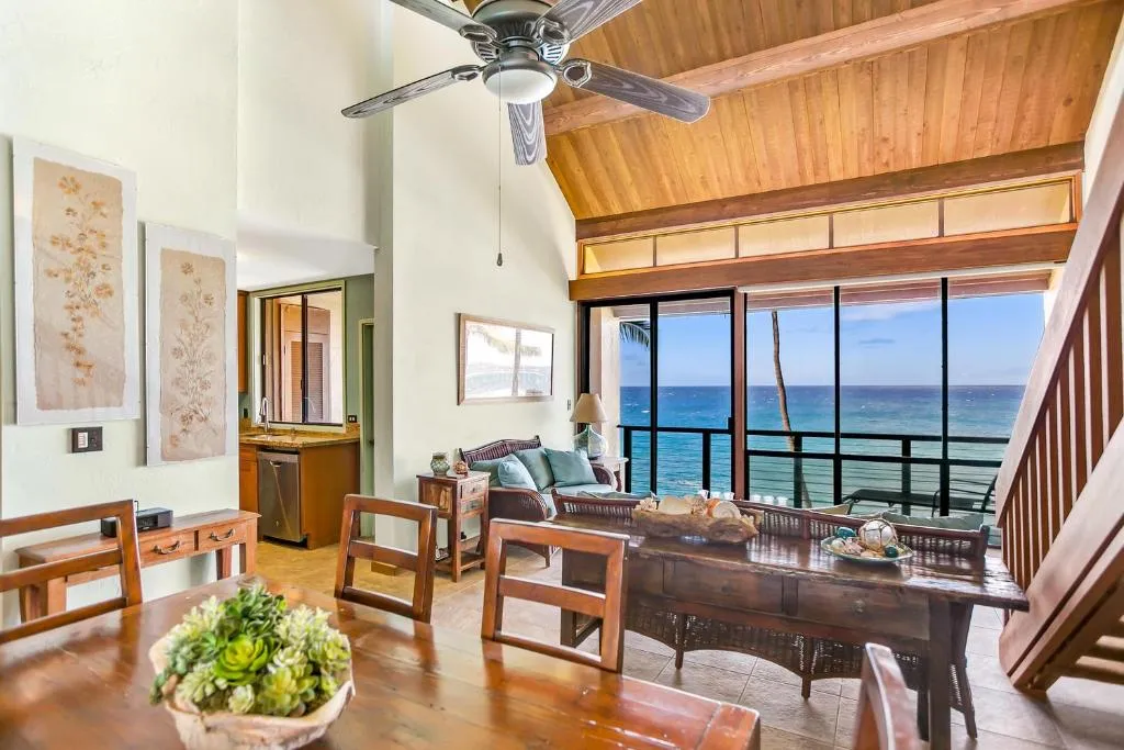 Image of Unique Oceanfront Condo with AC- Alekona Kauai