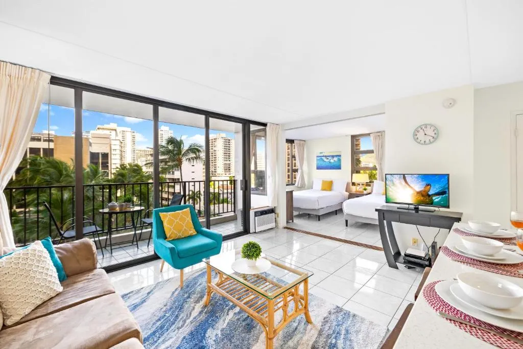 Image of Waikiki Banyan Oasis with Partial Ocean View, 1-Block to Beach, Free Parking