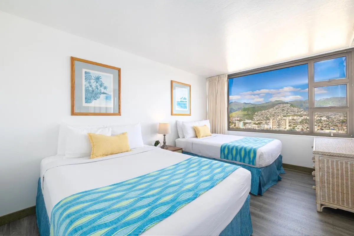 Image 1 of Waikiki Escapade Mountain Views Condo, Steps to Beach with Parking Perk