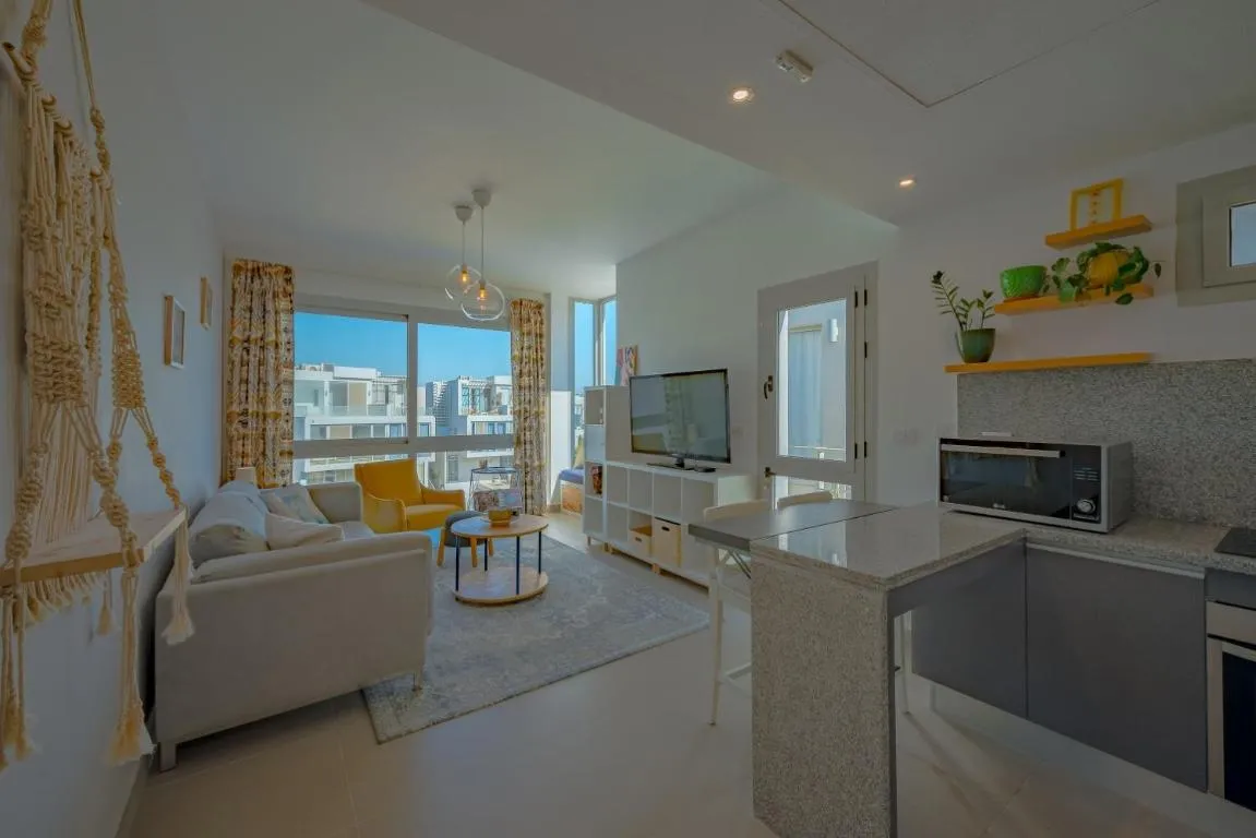 Image of Modern 1-Bedroom Apartment in Sholan, El Gouna. Pool View