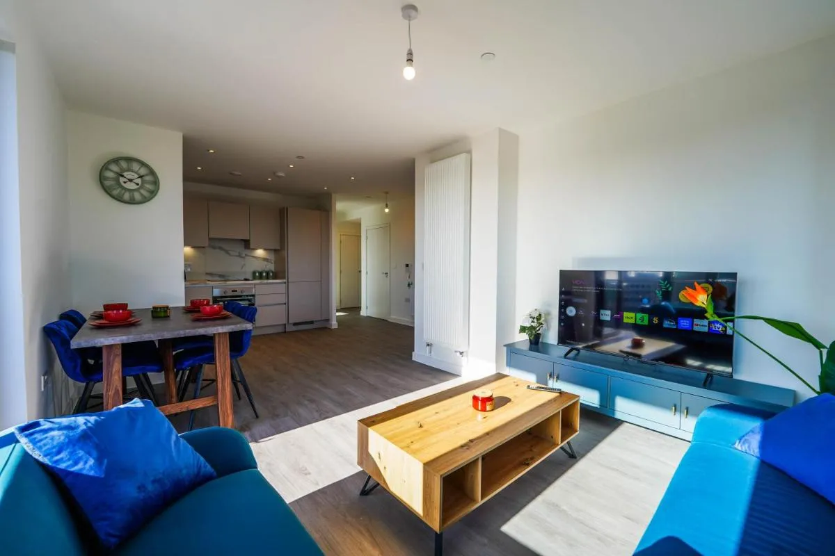 Image 5 of Modern 2BR Wembley Apartment Stadium Views and Balcony