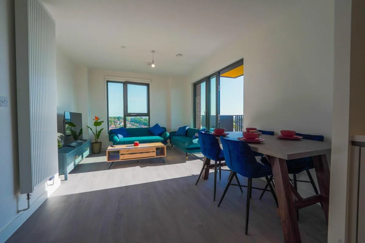 Image 4 of Modern 2BR Wembley Apartment Stadium Views and Balcony