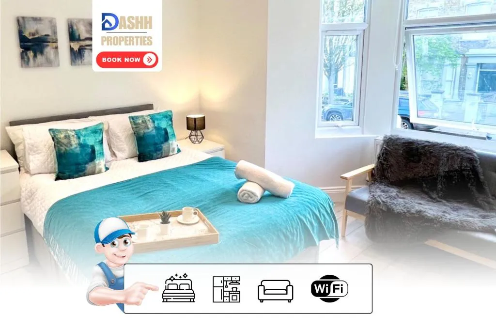 Two Bedroom Apartment By Dashh Properties Short Lets & Serviced Accommodation In Shepherds Bush With Free Wifi