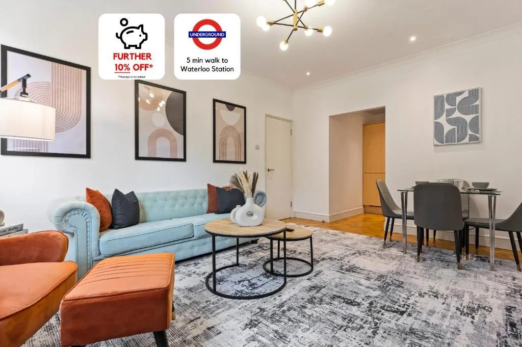 Waterloo – Modern & Spacious – Ideal for Business Workers and Families – 15 min walk from London Eye