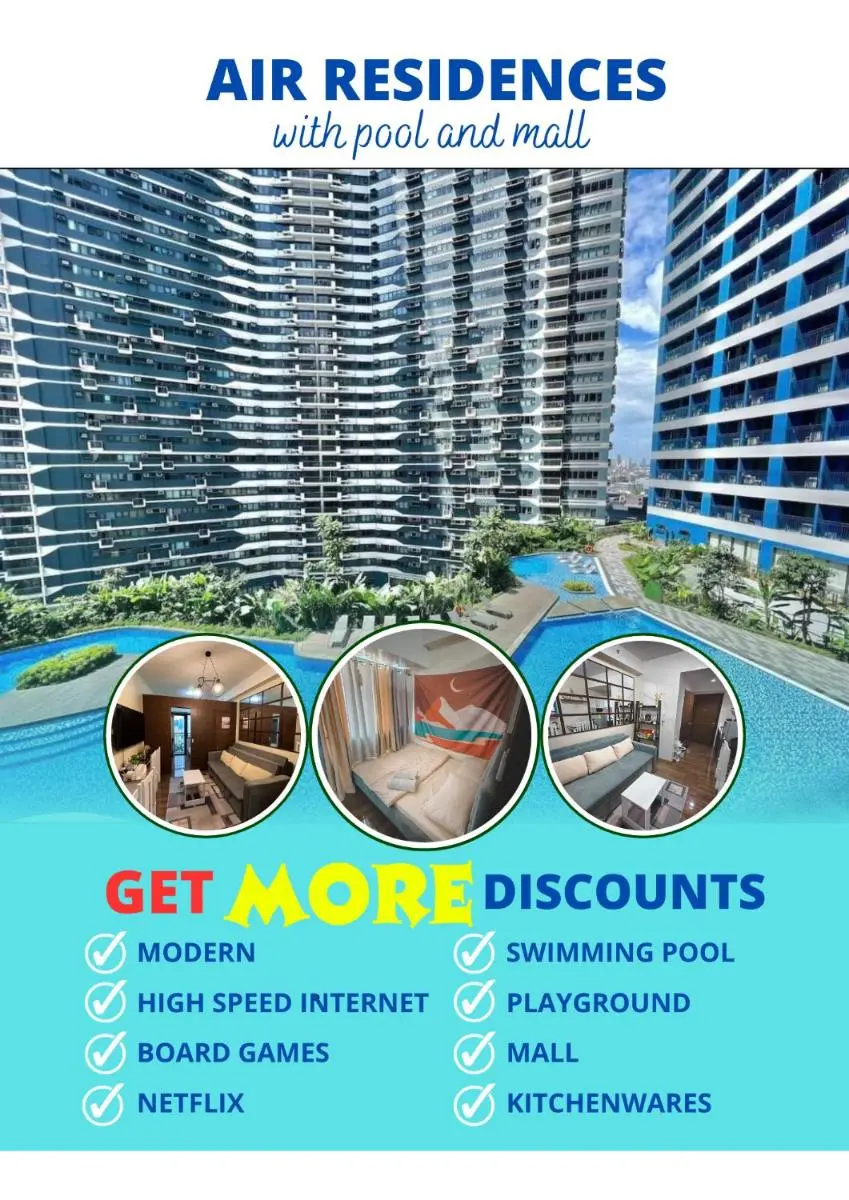 Image 3 of Apartment Condo in Air Residences Makati wifi Netflix Disney, pool & mall