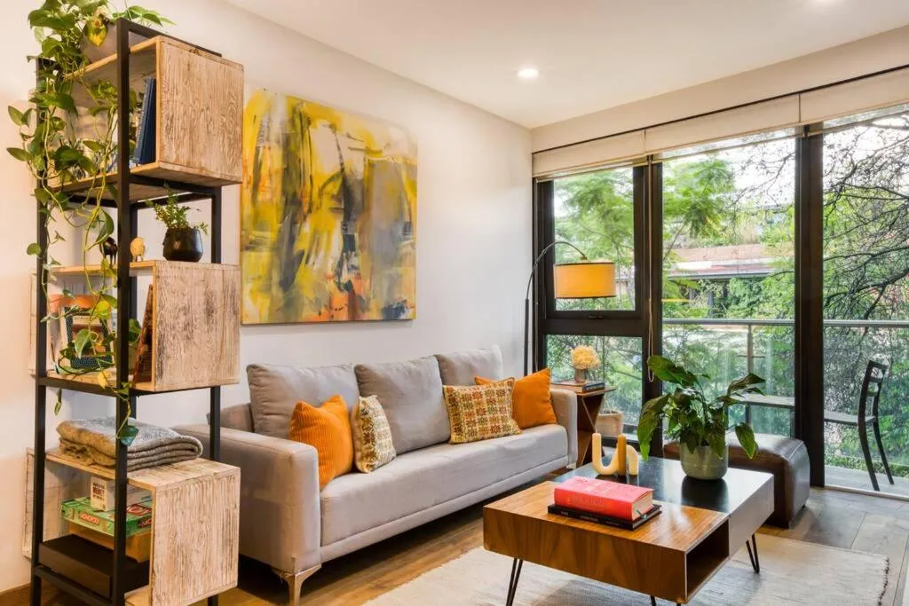 Image 4 of Chic Condesa Apt – Private Rooftop & Home Office
