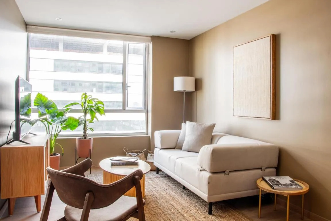 Image of Japandi style apartment in Polanco