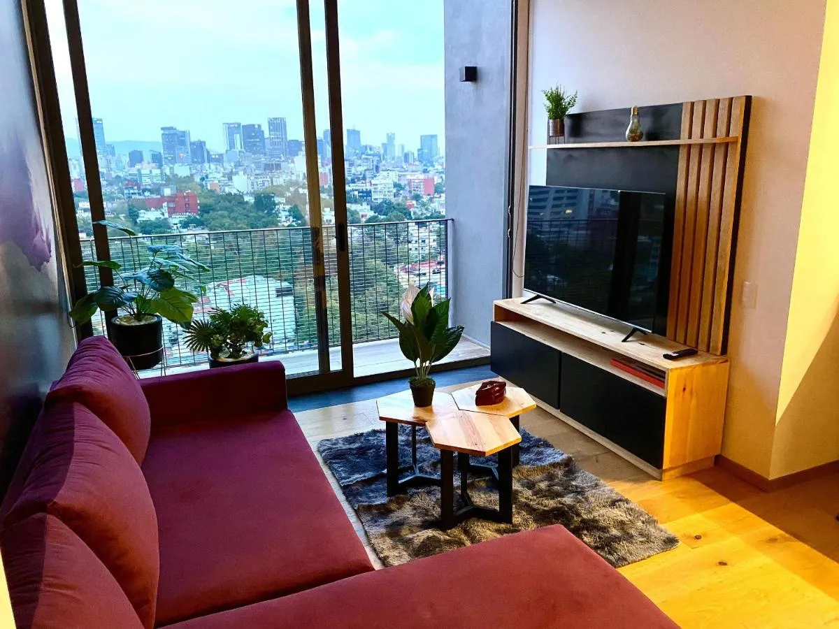 Image 5 of Penthouse con la mejor vista de Cdmx, 6 personas, Gym y 2 parkings