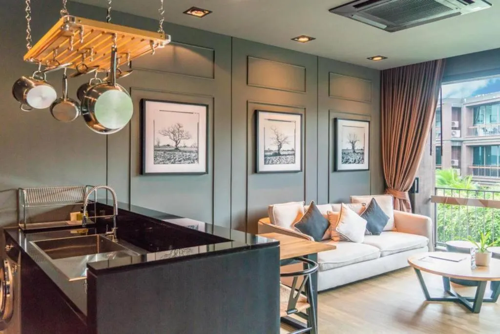 Image of Luxury King Bed Apartment with Pool View and Sauna