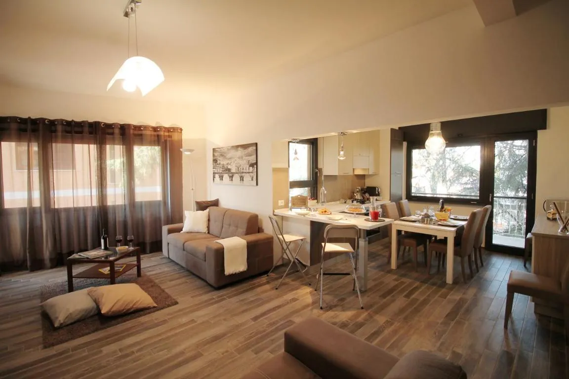 Image of Eur Bright Spacious Terraced Apartment with private parking only for Small Cars