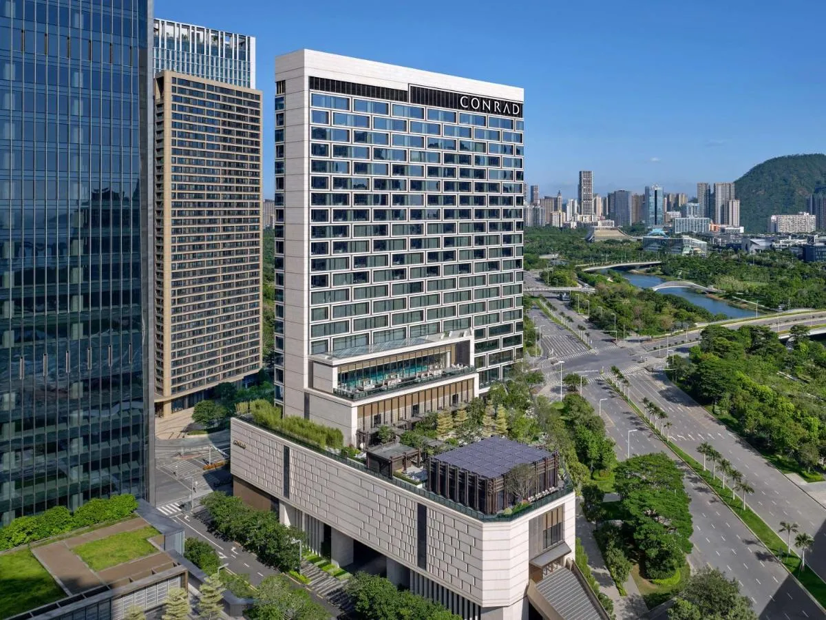 Image 1 of Conrad Shenzhen, the first art museum hotel in Greater Bay Area with the stunning bay and sunset view in the hotel terrace