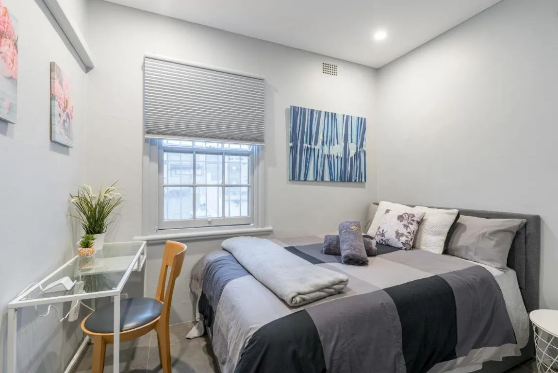 Image of Chic Double Room – AC – Next to Central Station – Nearby CBD USYD UTS Top Viewed Bistros – Shared Bathroom