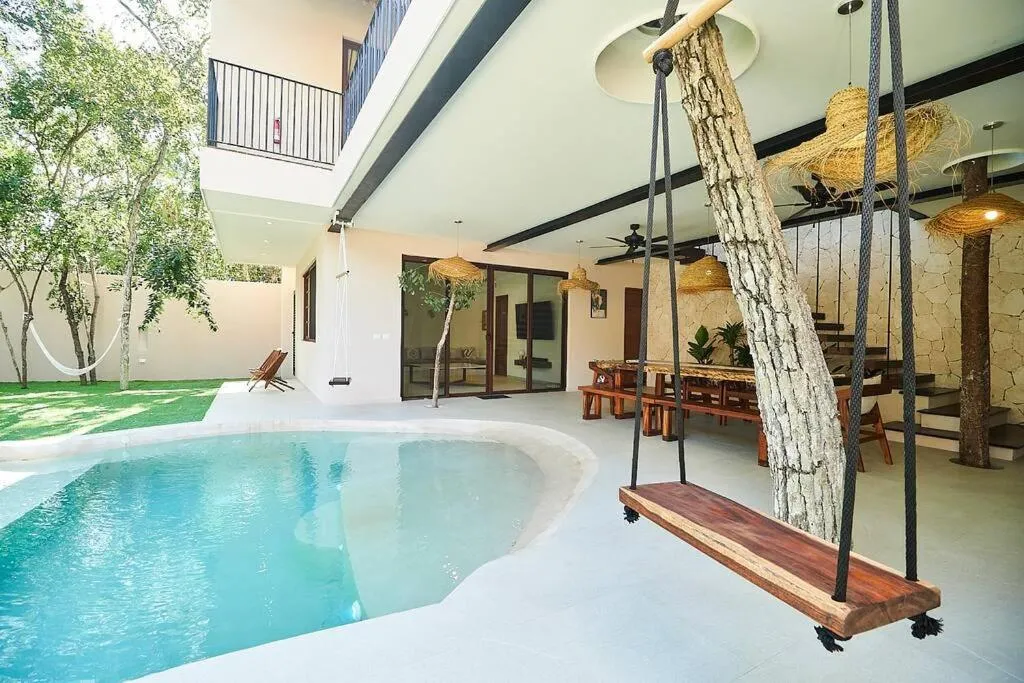 Image of Exotic villa for 10 people with cenote-style pool