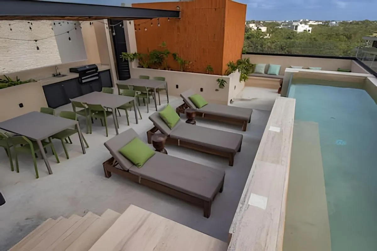 Image 3 of Full Apartment with Private Pool, Roof Garden, BBQ, Wifi, 2 Beds