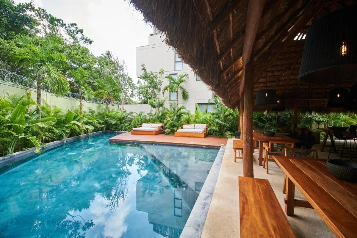 Image 3 of Private pool and rooftop in Aldea Zama, 24 7 security in a gated community 15