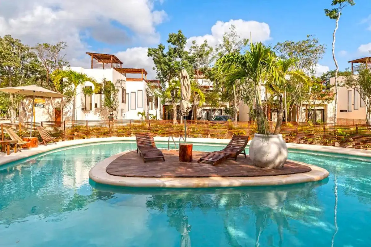 Image 1 of RELAX TULUM APARTMENT, huge 4000 ft rooftop with pools, BBQ, and jungle view